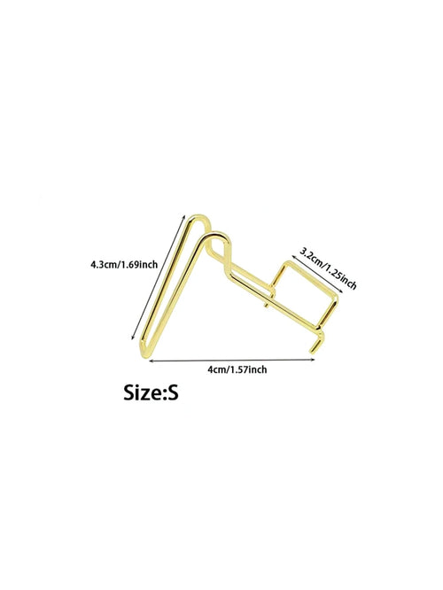 1Pcs Rock Display Stand Gold Metal Easel Stands Crystals Holder for Display Collectibles Crystals, Rocks, Geodes, Heart Stones,