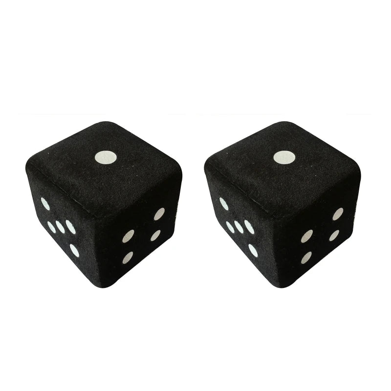 Multicolor Plush Dices Car Hanging Pendant New Year Dice Velvet Dice Model Decoration Rearview Mirrors Styling