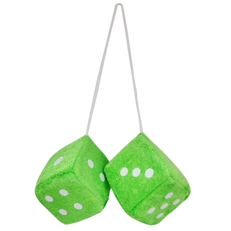 Multicolor Plush Dices Car Hanging Pendant New Year Dice Velvet Dice Model Decoration Rearview Mirrors Styling