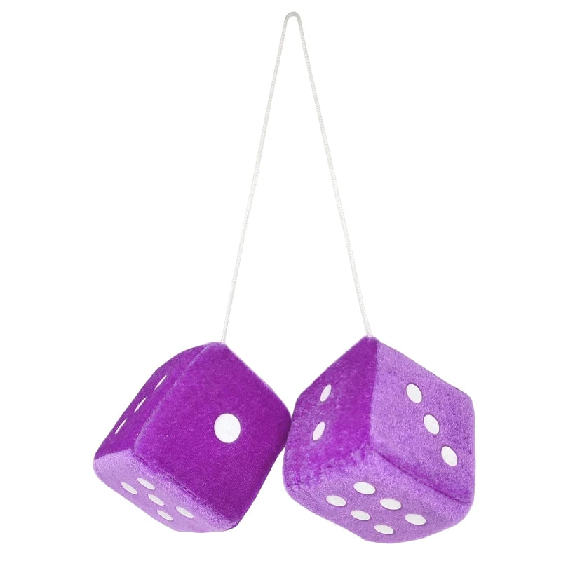 Multicolor Plush Dices Car Hanging Pendant New Year Dice Velvet Dice Model Decoration Rearview Mirrors Styling