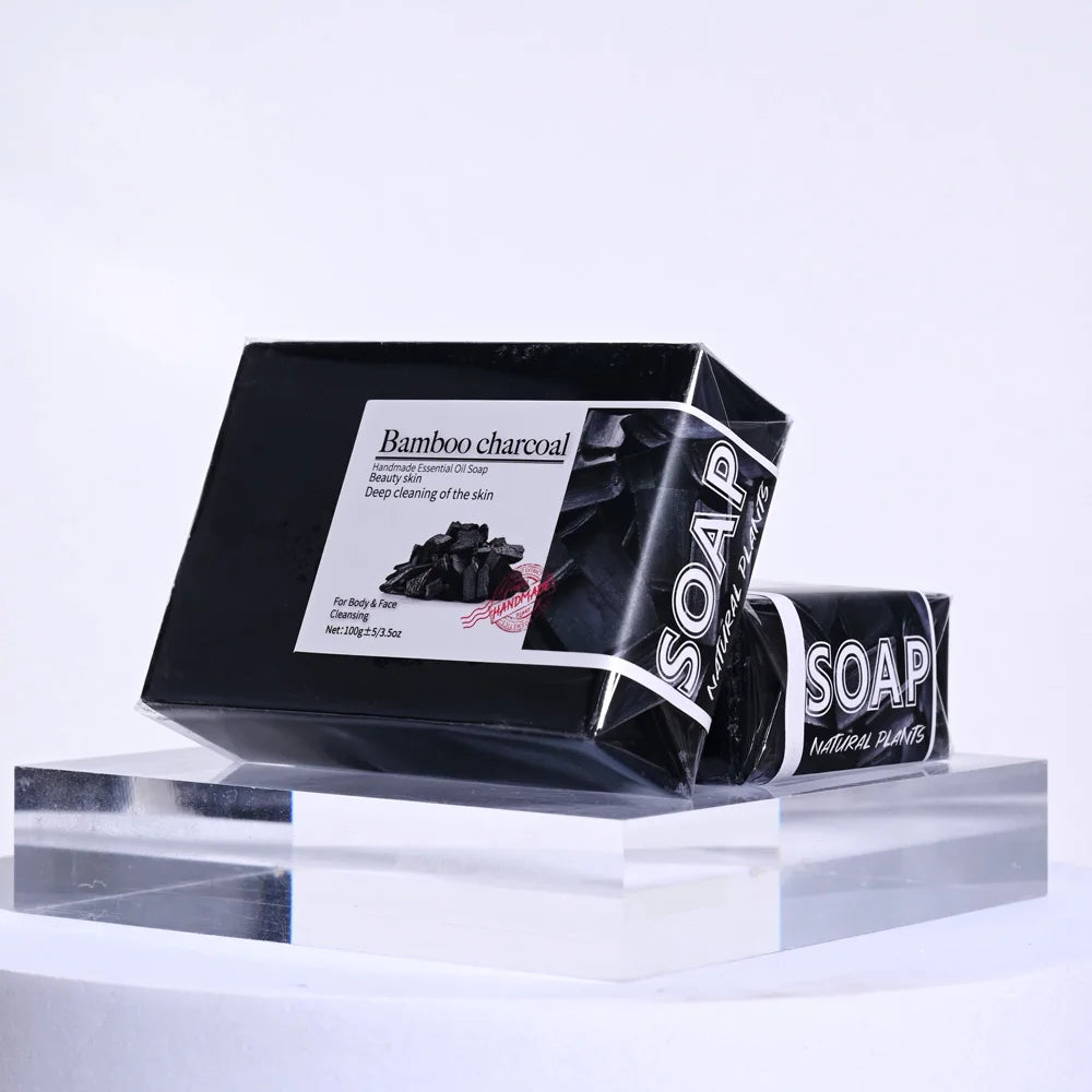 100G Bamboo Charcoal Soap Natural Organic Activated Charcoal