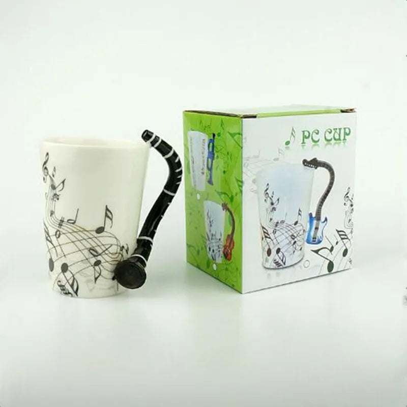 250 Ml Creative Coffee Tea Beverage Cup Ceramic Music themed Mug