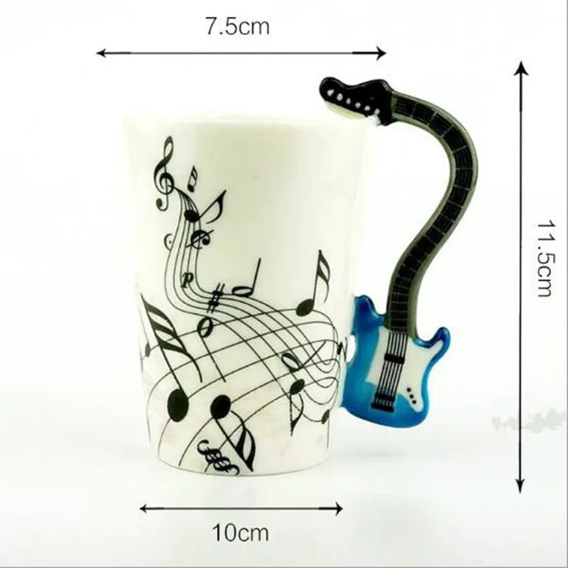250 Ml Creative Coffee Tea Beverage Cup Ceramic Music themed Mug