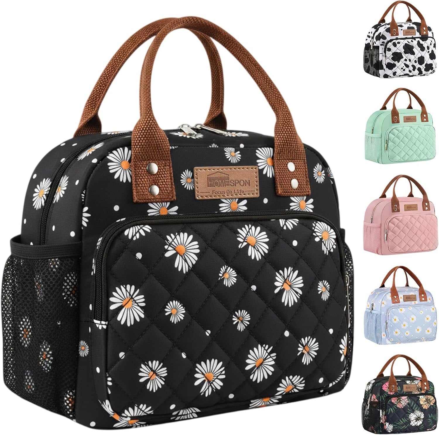 Insulated Lunch Bag for Women Men Work Adult Cool Bag Lunch Box Container Ladies Lunch Tote (Green)
