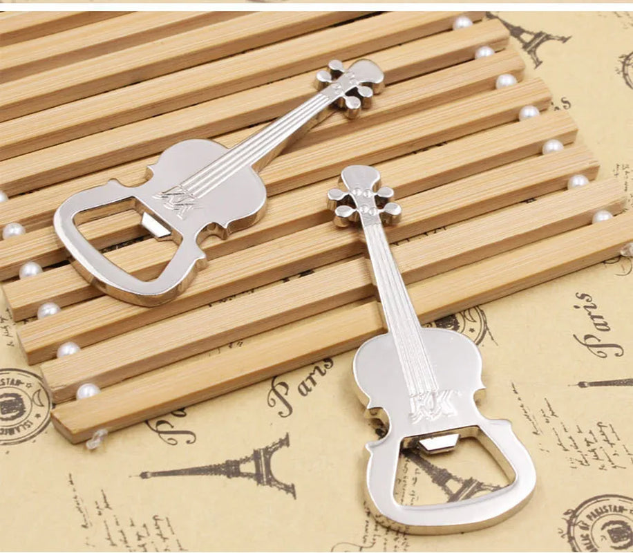 Creative Guitar Beer Bottle Opener Musical Instrument Style Activity Small Prize Gift Metal Bottle Opener