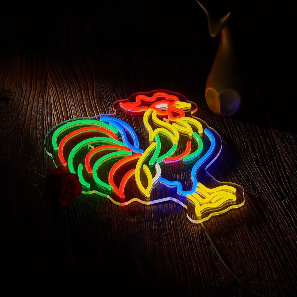 Rooster Neon Sign USB Powered LED Dimmable LED Neon Light for Bar Club Bedroom Hotel Pub Cafe Dorm Decor Personzalized Gift