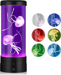 Jellyfish Lamp with 7 Colours, Electric Jellyfish Light Lamp with Auto Color Changing, Mood Table Lamp for Home, Office, Aquarium, Tank [Black]