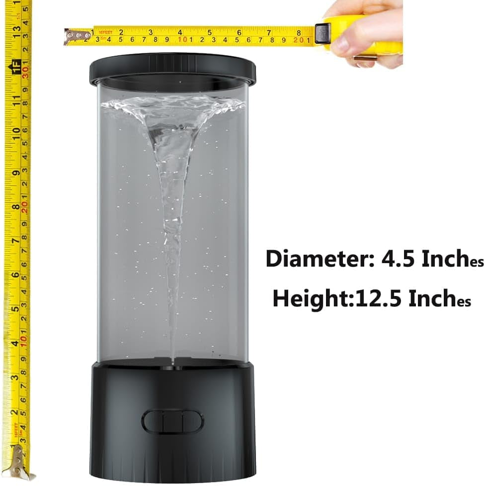 Twister Hurricane Light- Novelty Nature Decor Gift for Boys Girls, Men, Women Mini Water Vortex Maker Mood Night Light Birthday Holiday Christmas, HT-01