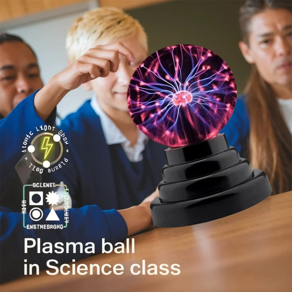 Magic Plasma Ball Lamp Touch Glass LED Night Light for Kids Bedroom Decor Christmas Party Atmosphere Lighting Birthday Gift Toy