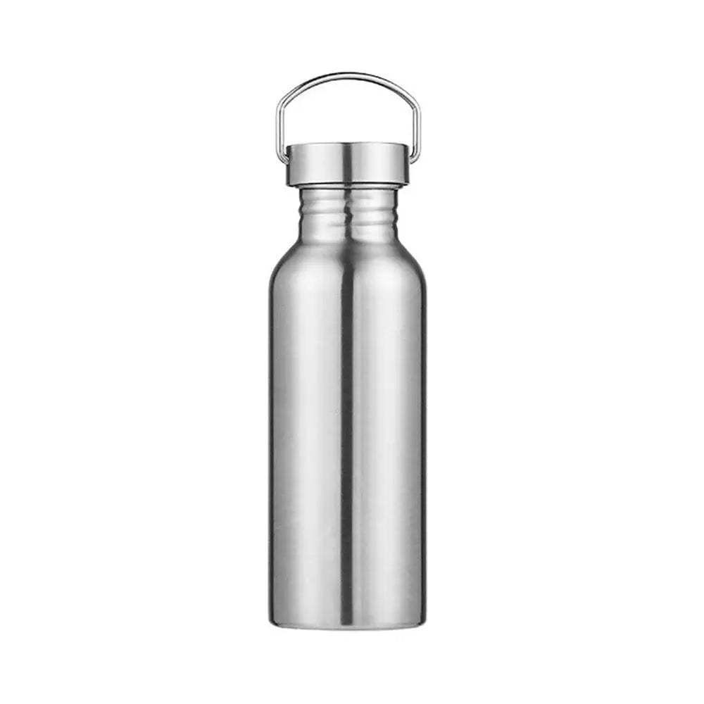 Stainless Steel Sports Fitness Bottle Bicycle Water Bottle Single Walled Insulated Metal Flask