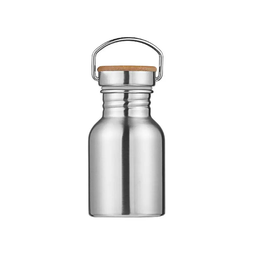 Stainless Steel Sports Fitness Bottle Bicycle Water Bottle Single Walled Insulated Metal Flask