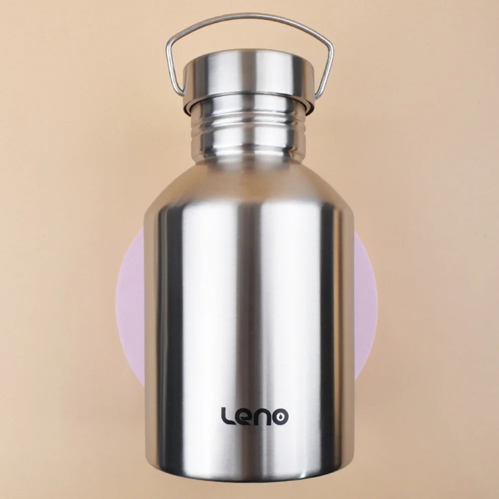 2L Drink Bottle Large Capacity Stainless Steel Single-Layer Metal Flask